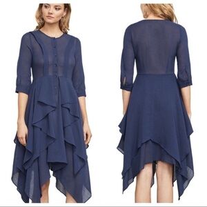 BcbgMaxazria Jovita Asymmetrical Ruffle Dress Sz XS